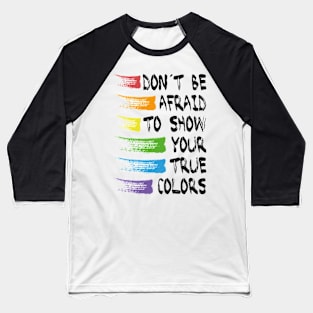 Gay lgbtq trans queer pride Parade rainbow gift Baseball T-Shirt